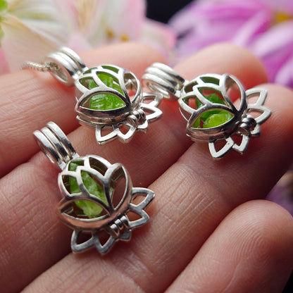 Pyromorphite Lotus Pendant