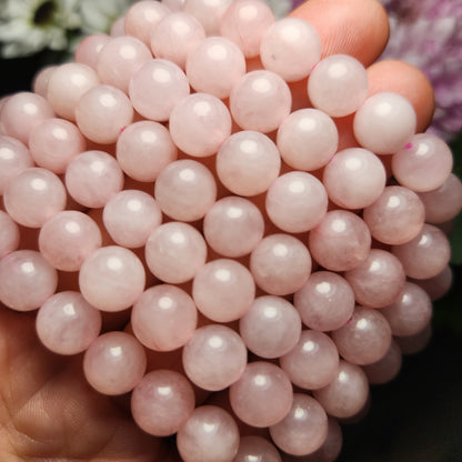 Rose Quartz Stretch Bracelet: Polished Gemstone Beads