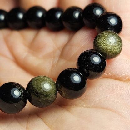 Silver Obsidian Bracelet