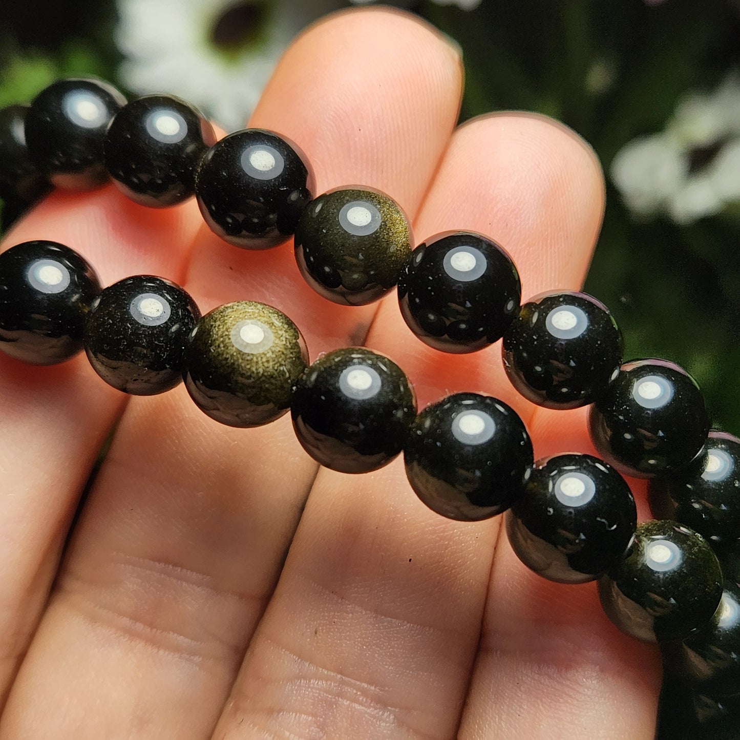 Silver Obsidian Bracelet