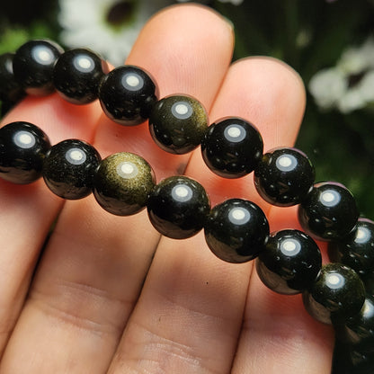 Silver Obsidian Bracelet