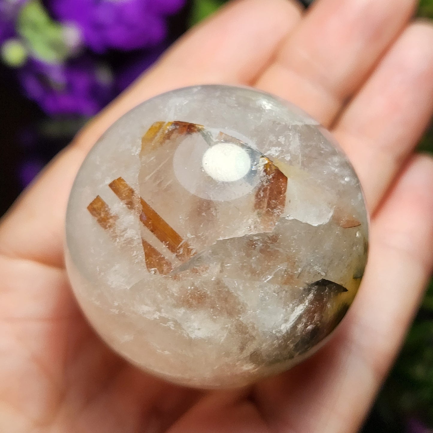 Rutilated Quartz Sphere