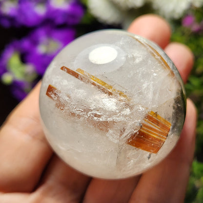 Rutilated Quartz Sphere