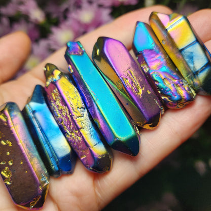 Rainbow Aura Quartz Crystal