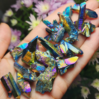 Rainbow Aura Quartz Crystal