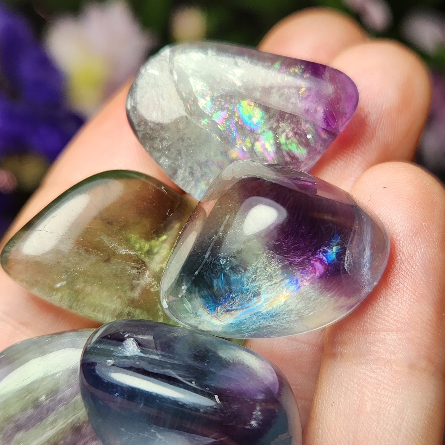 Rainbow Fluorite Crystal