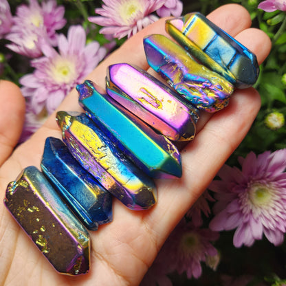 Rainbow Aura Quartz Crystal