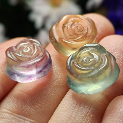 Mini Gemstone Rose Carving