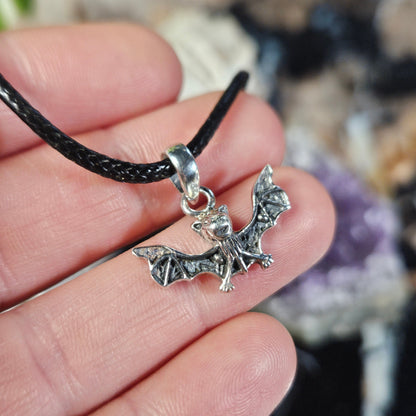 Sterling Silver Bat Pendant