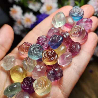 Mini Gemstone Rose Carving