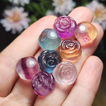 Mini Gemstone Rose Carving