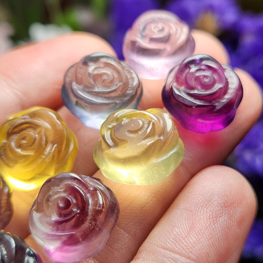 Mini Gemstone Rose Carving