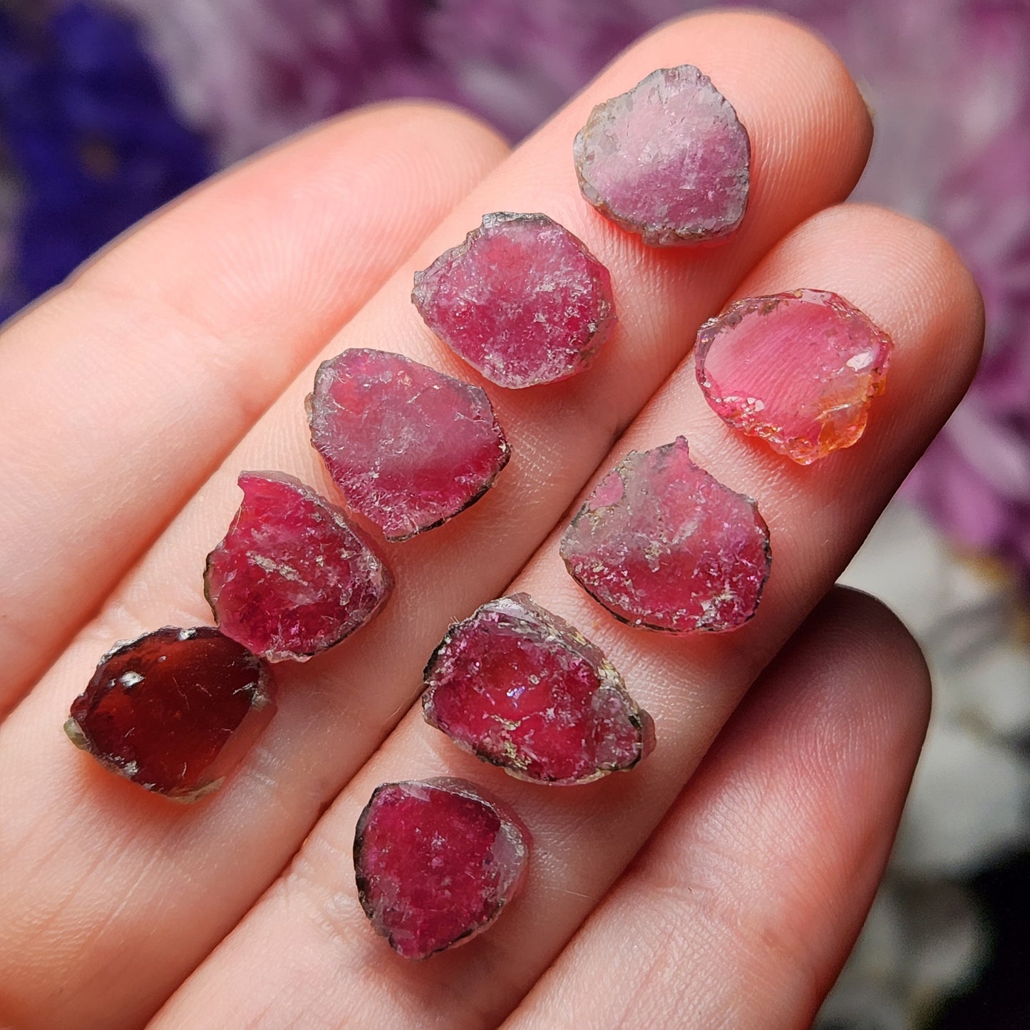 Pink Tourmaline Slice