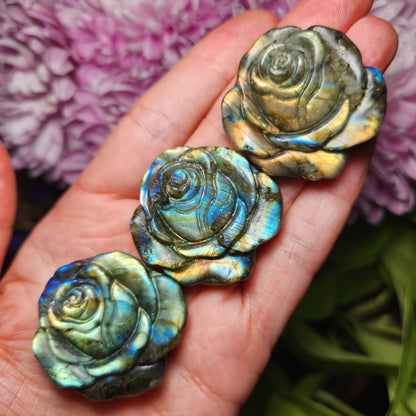 Labradorite Crystal Rose