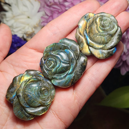 Labradorite Crystal Rose