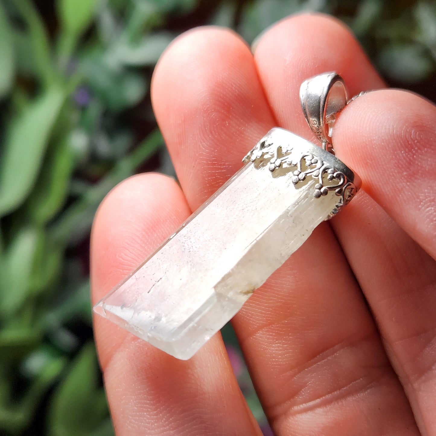 Golden Kunzite Crystal Pendant, Terminated Gold Spodumene Necklace
