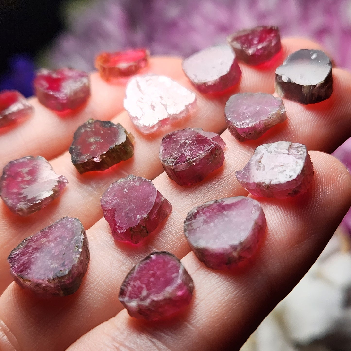 Pink Tourmaline Slice