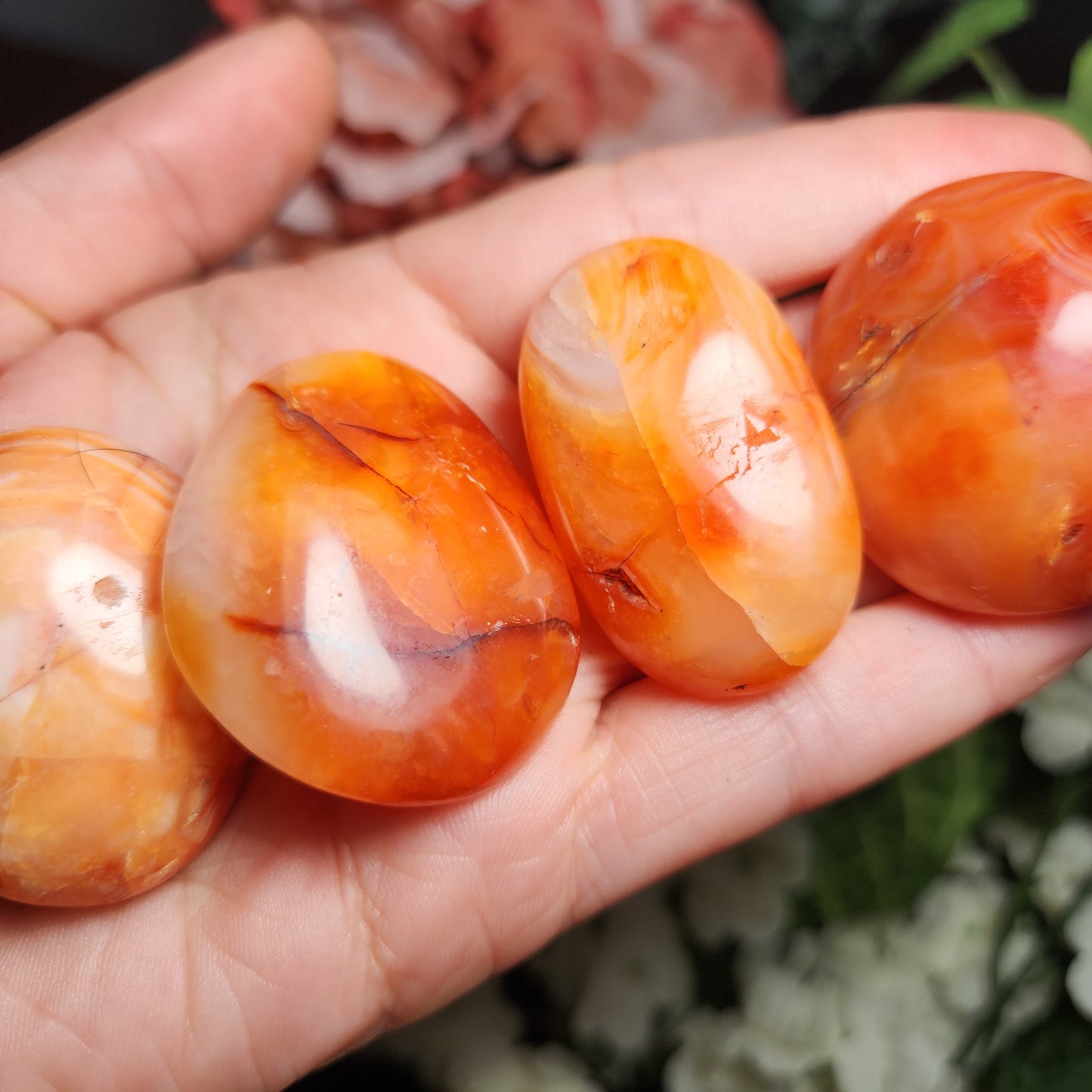 Carnelian Palm Stone