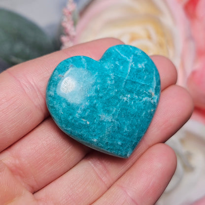Amazonite Crystal Heart Carving