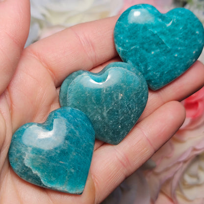 Amazonite Crystal Heart Carving