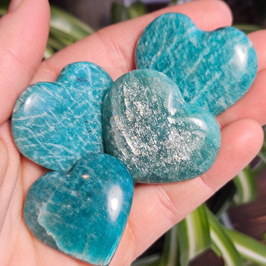 Amazonite Crystal Heart Carving
