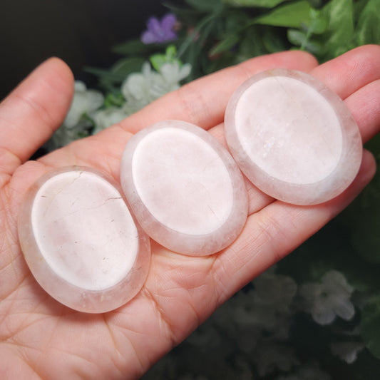 Rose Quartz Worry Stone, Polished Palm Stone