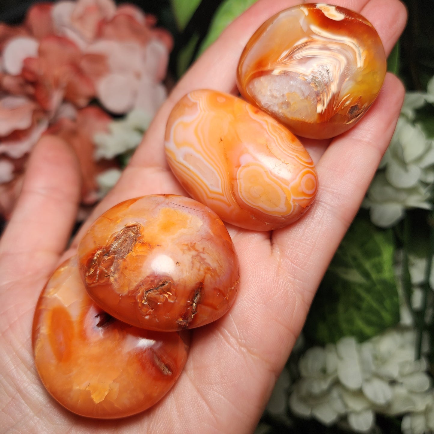 Carnelian Palm Stone