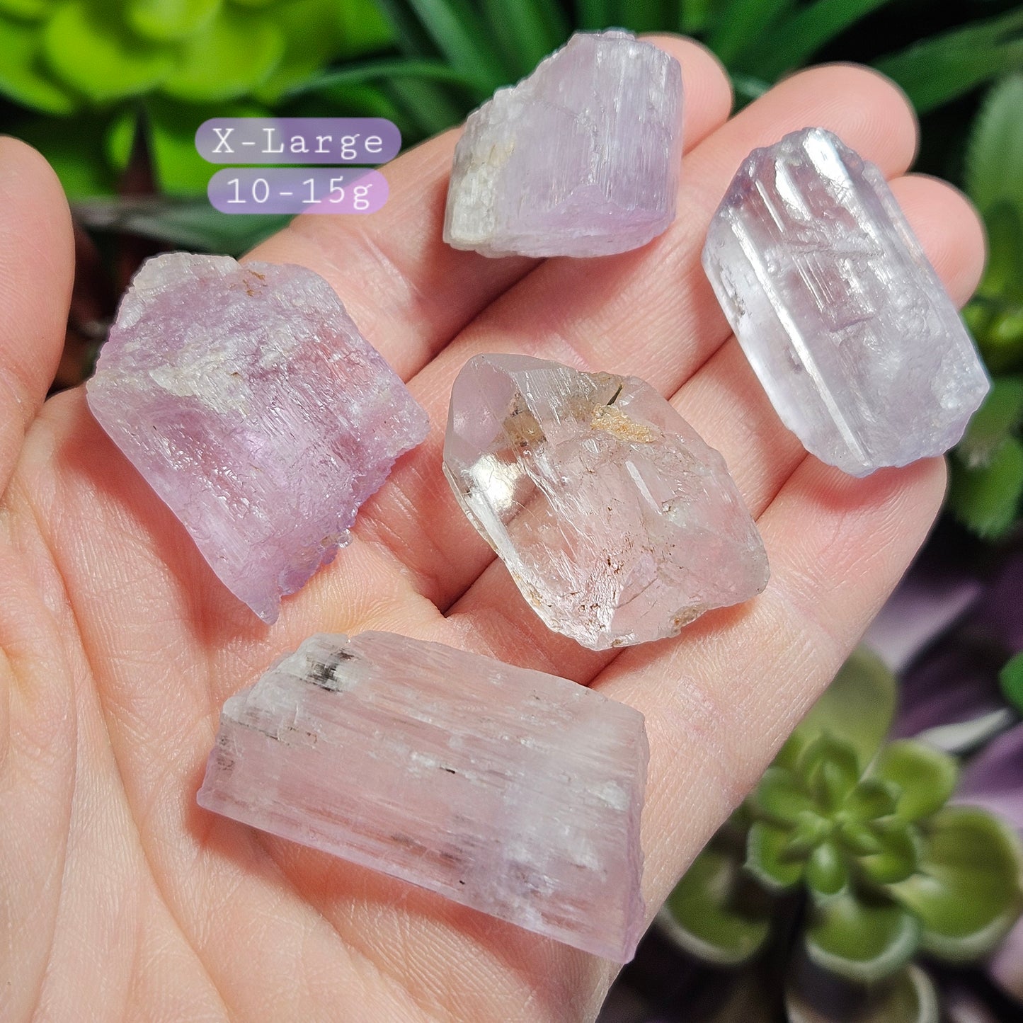 Etched Purple Kunzite Crystal, Raw Lavender Kunzite Specimen