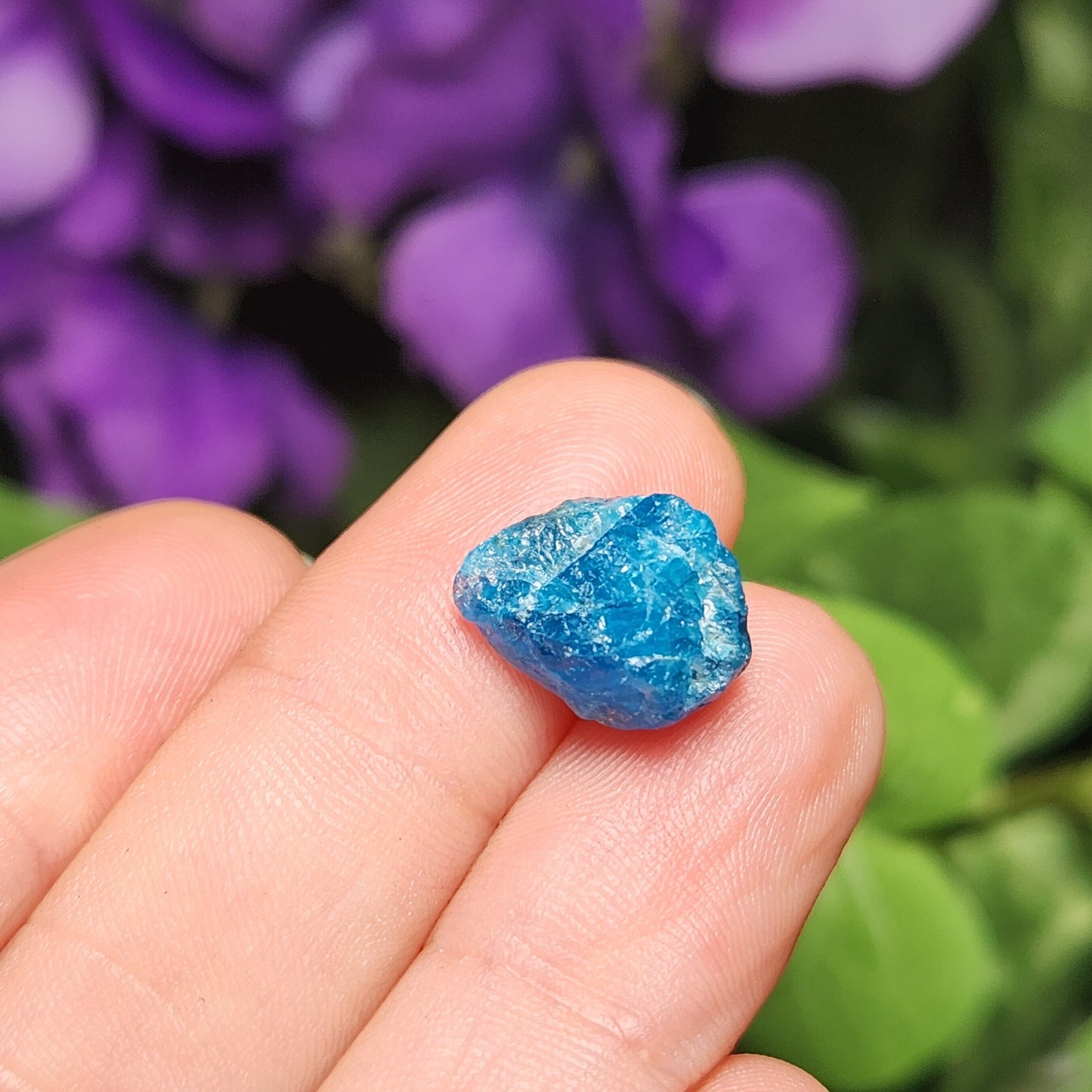 Neon Blue Apatite Crystal