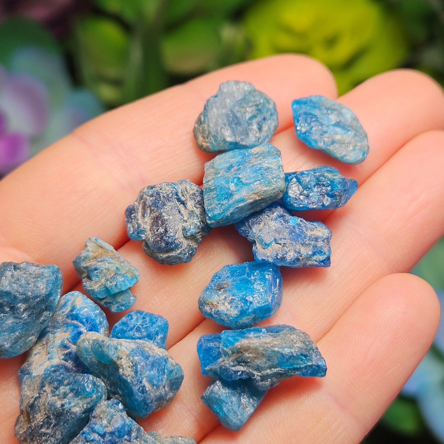 Neon Blue Apatite Crystal