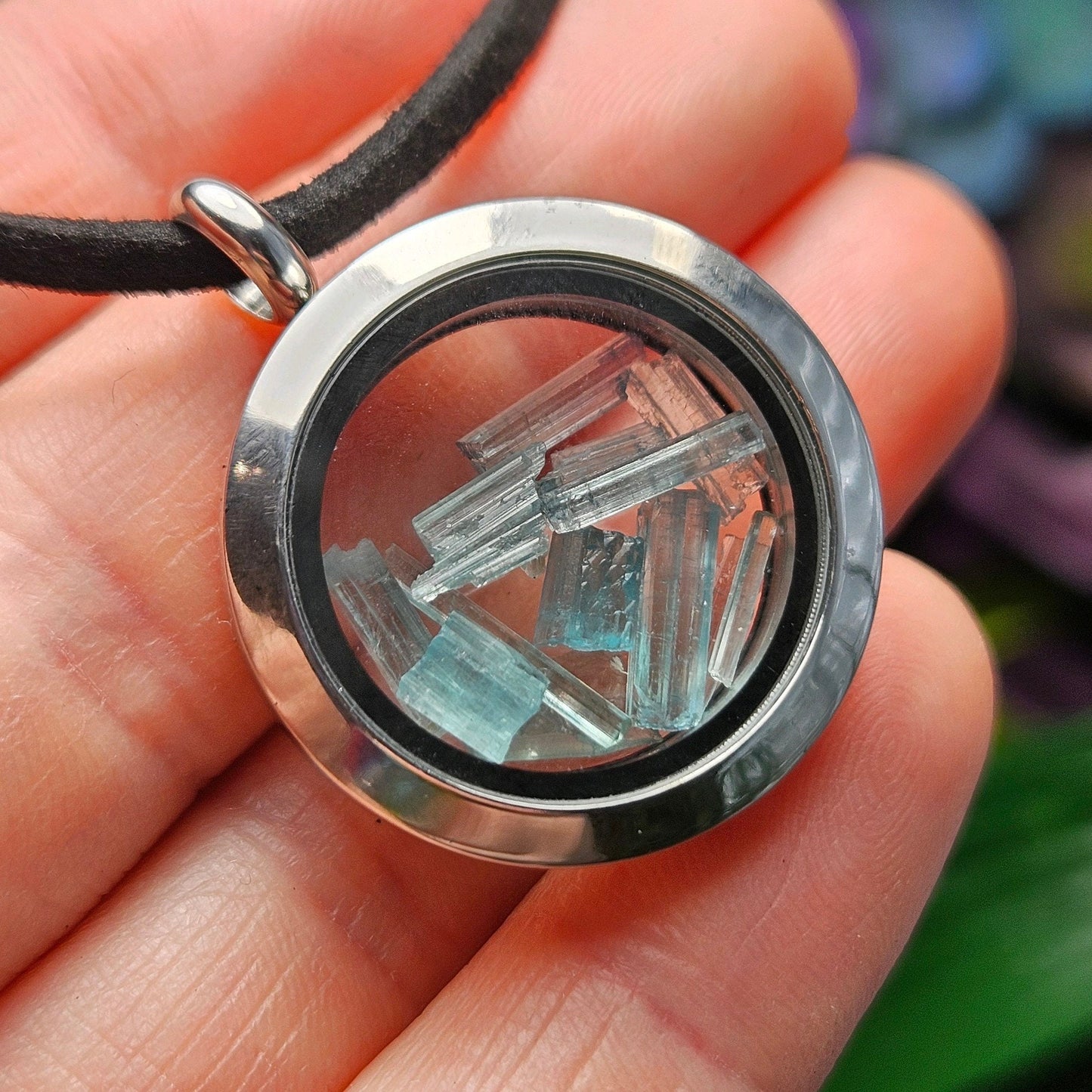 Blue Tourmaline Pendant