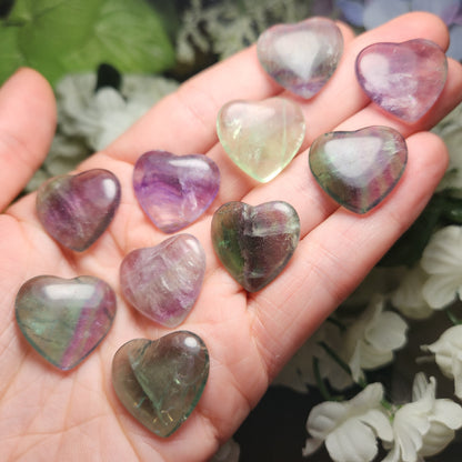 Rainbow Fluorite Heart