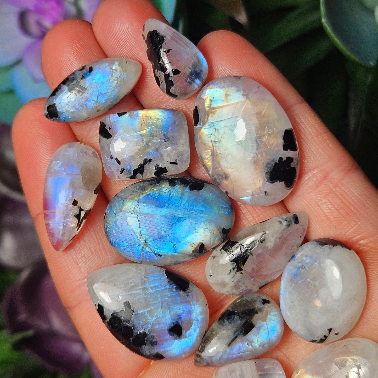 Rainbow Moonstone & Black Tourmaline