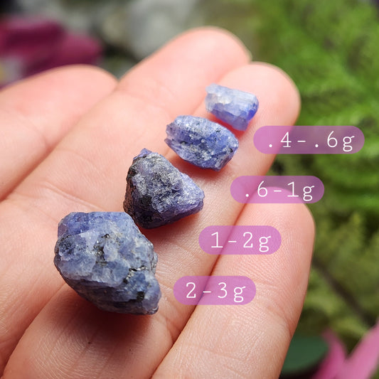 Raw Tanzanite Crystal, Natural Purple Tanzanite Specimen