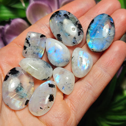 Rainbow Moonstone & Black Tourmaline