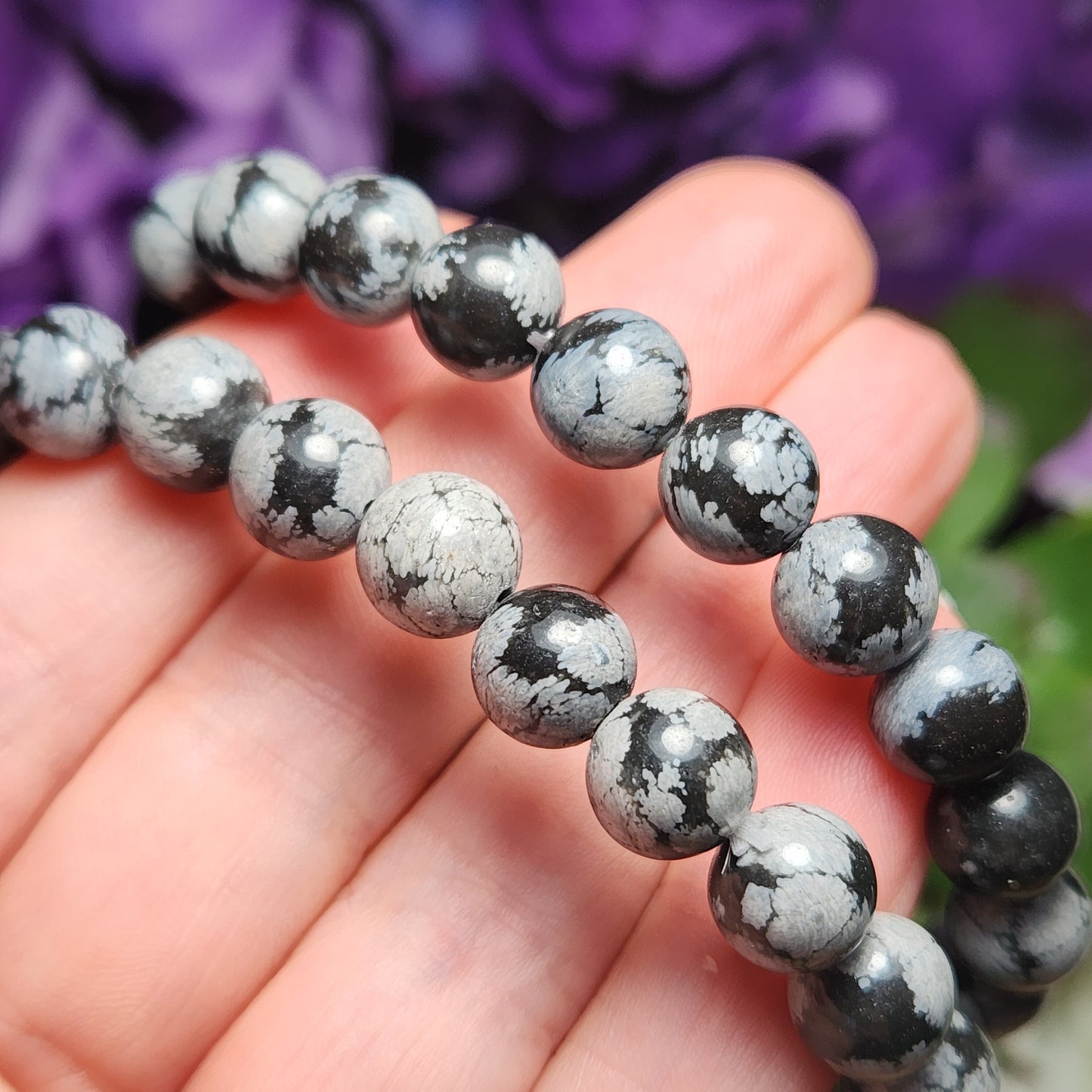 Snowflake Obsidian Bracelet