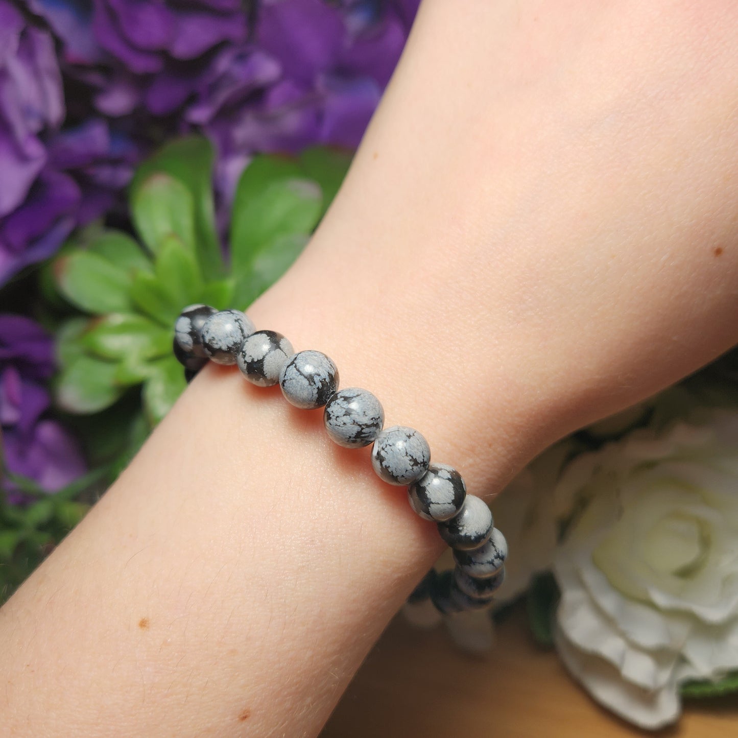 Snowflake Obsidian Bracelet