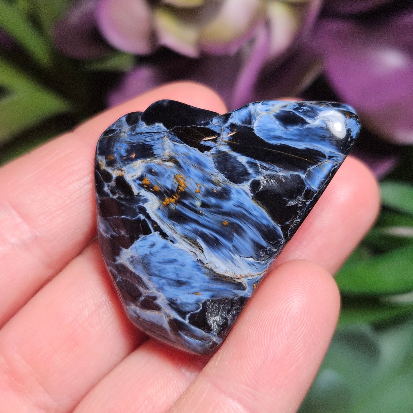 Pietersite AAA Crystal, Genuine Namibian Pietersite, Polished Pietersite Crystal Specimen, Blue Gold Red Pietersite