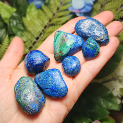 Azurite Malachite Specimen, Tumbled crystal from South Africa