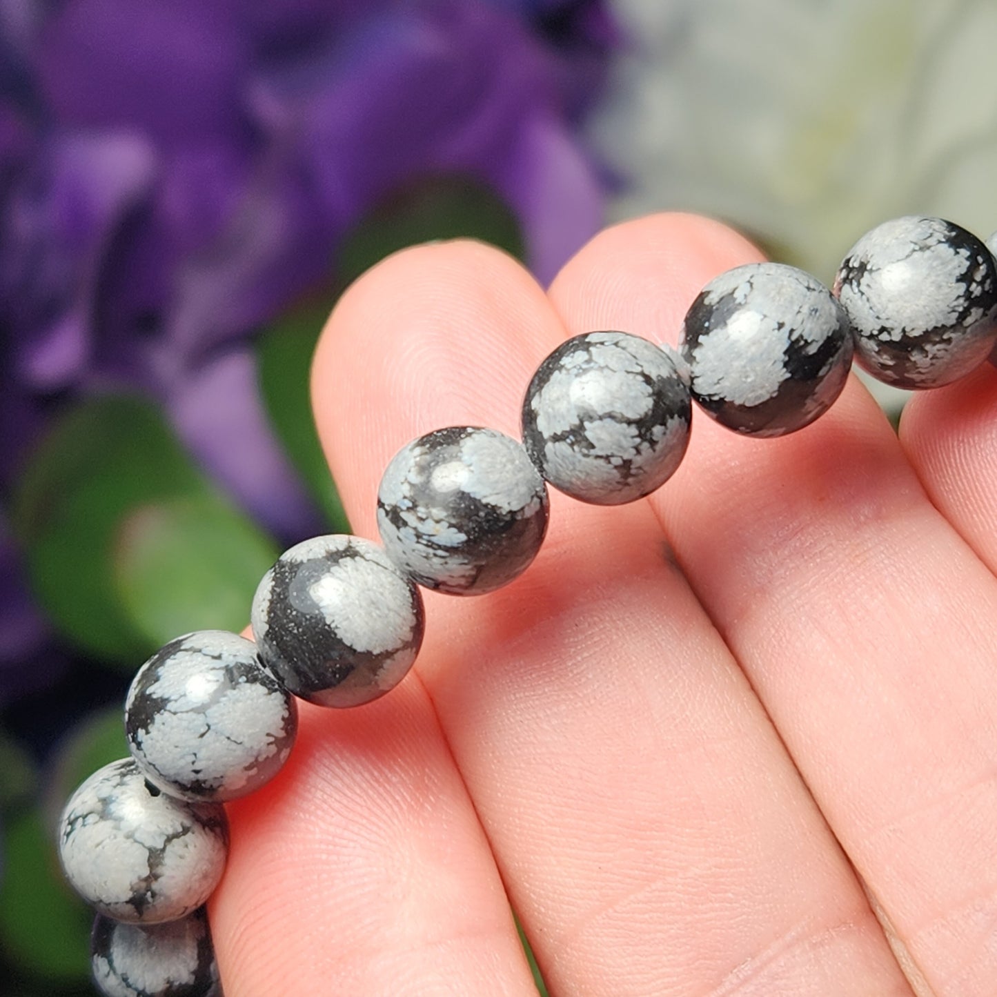Snowflake Obsidian Bracelet
