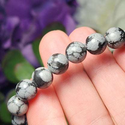 Snowflake Obsidian Bracelet