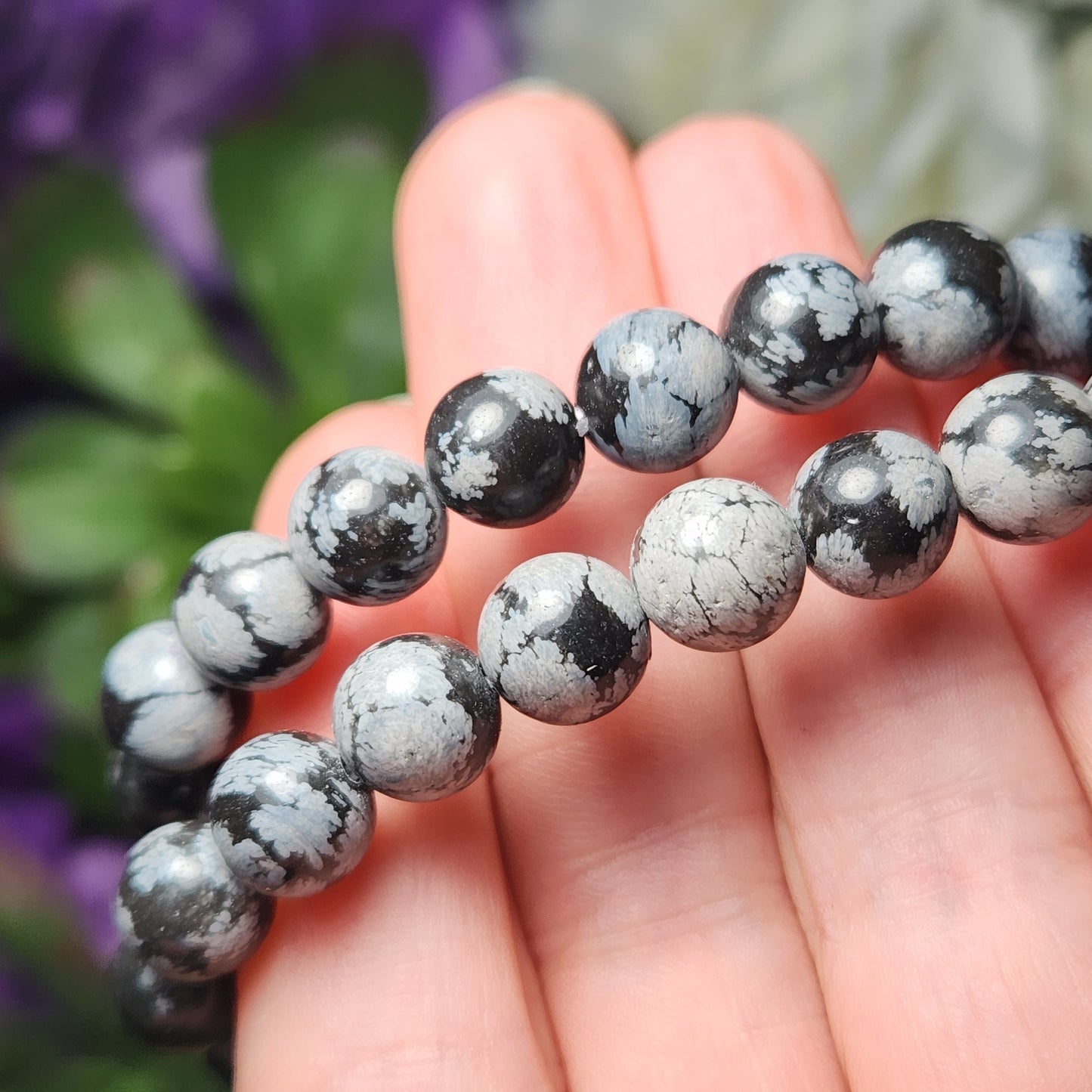 Snowflake Obsidian Bracelet