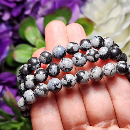 Snowflake Obsidian Bracelet