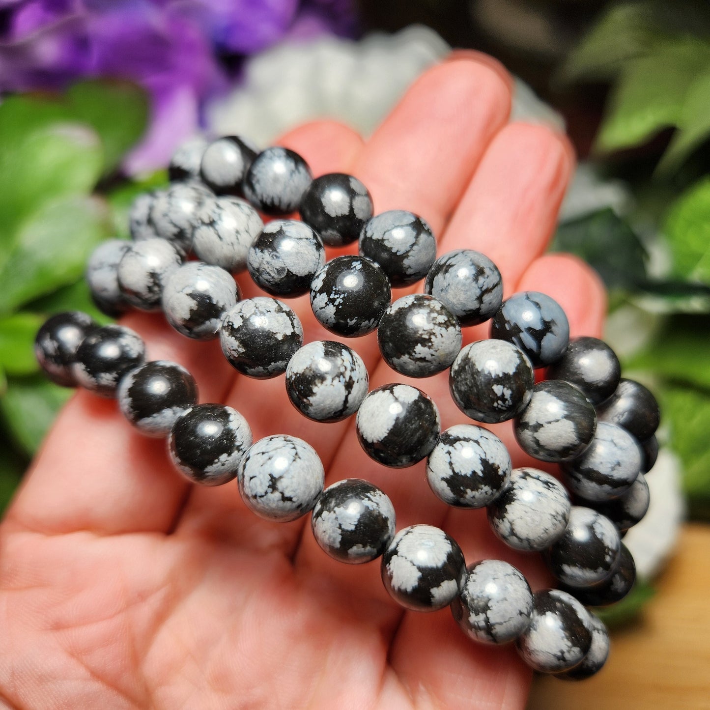 Snowflake Obsidian Bracelet