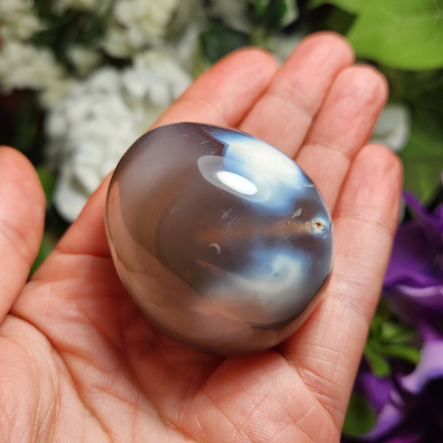 Orca Agate Palm Stone