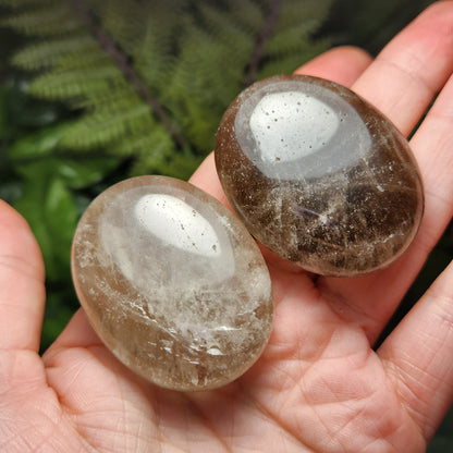 Smoky Quartz Palm Stone (1.75"), Smoky Quartz Crystal