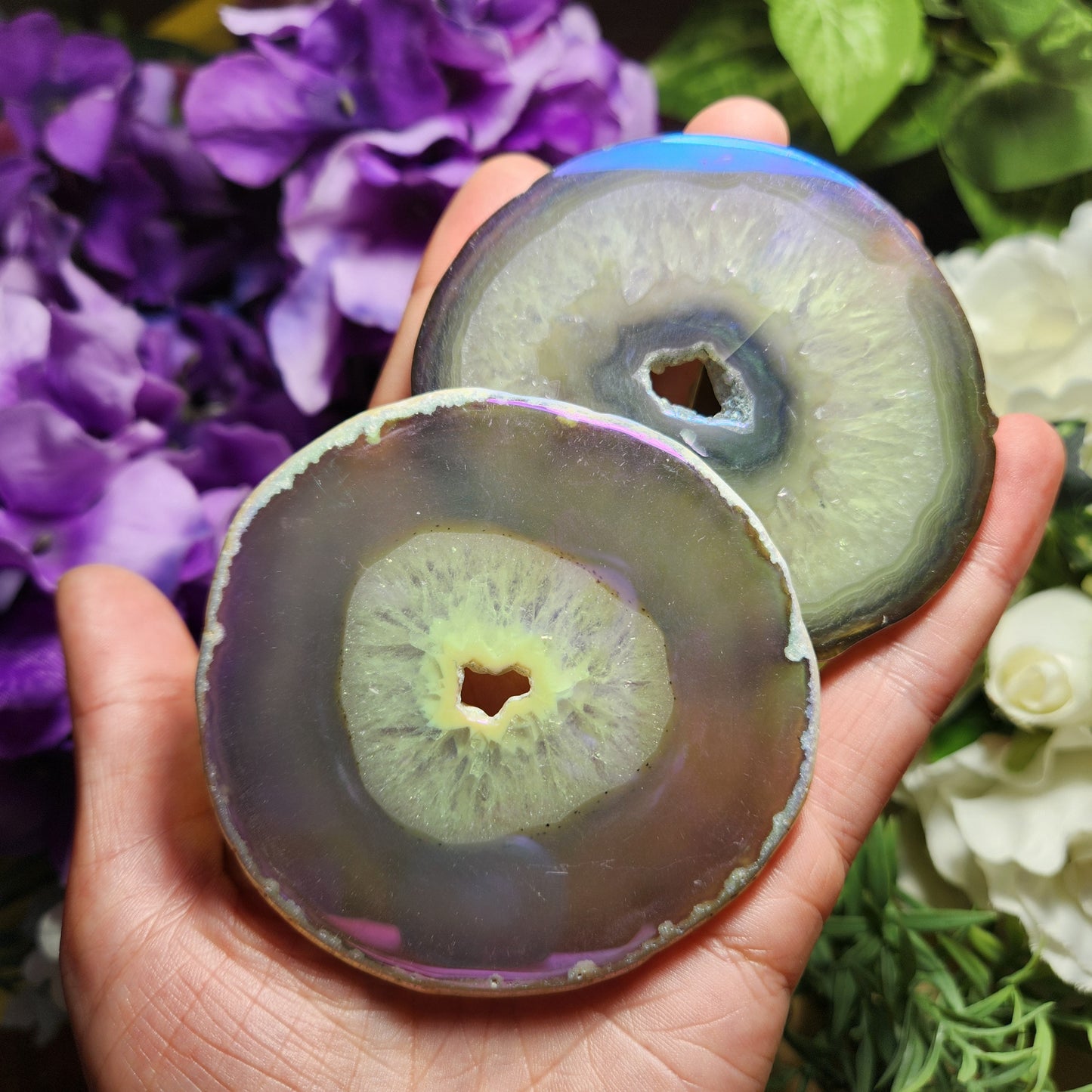 Angel Aura Agate Slice