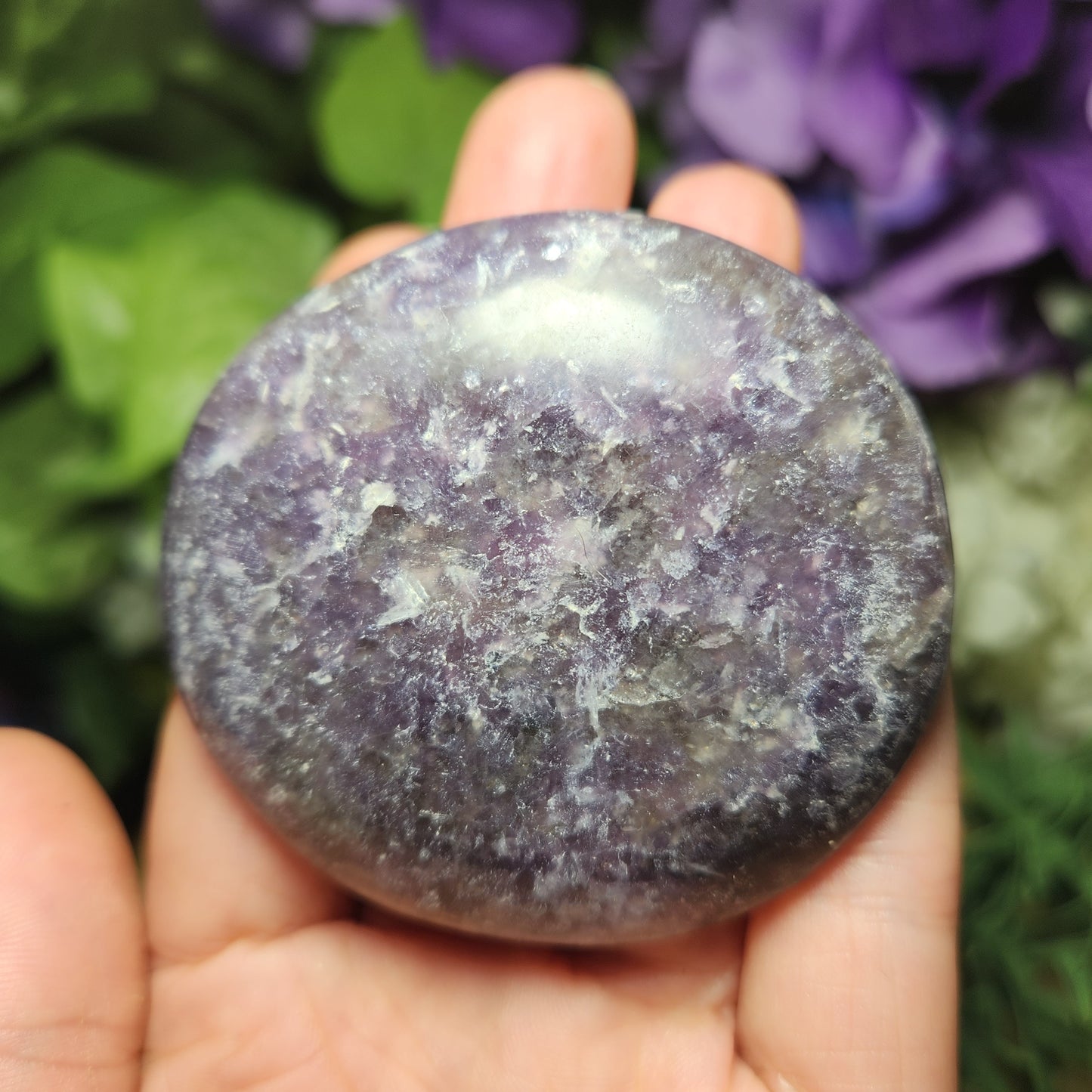 Lepidolite Palm Stone