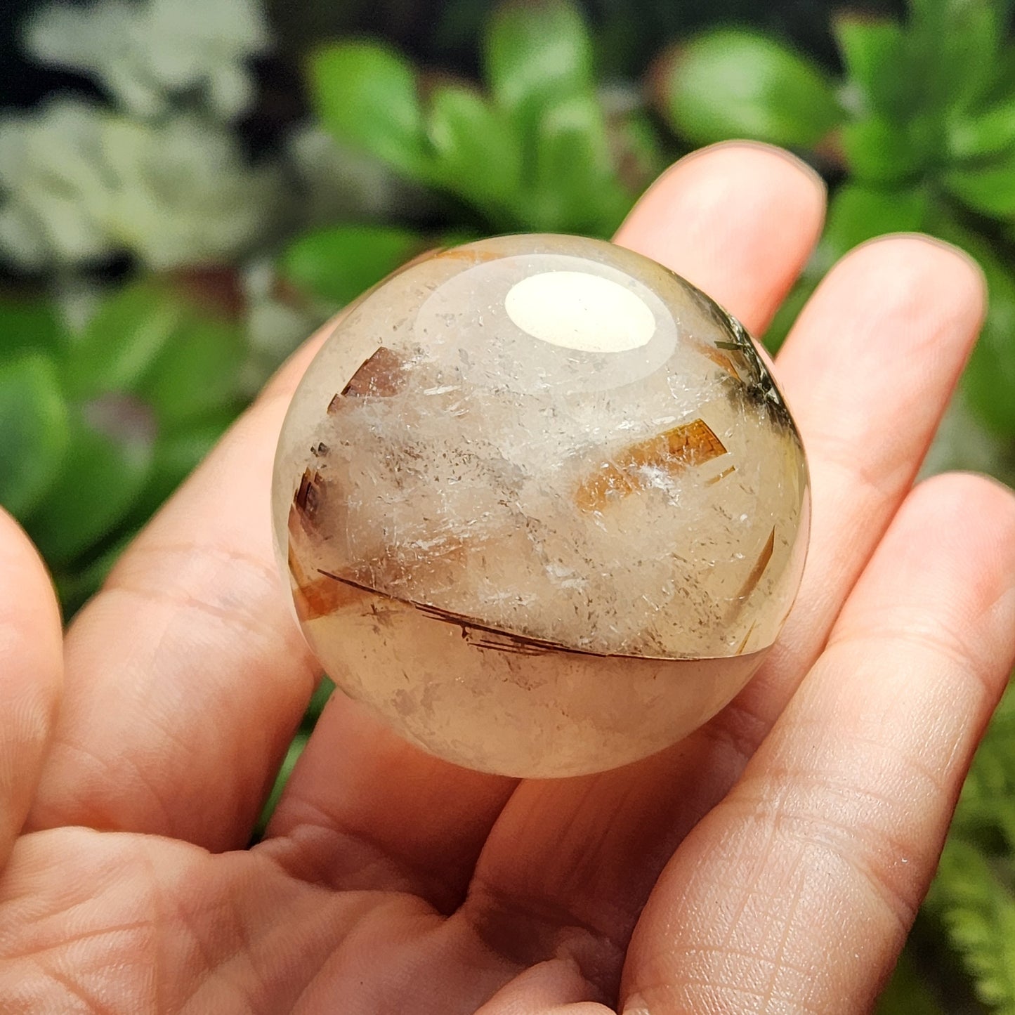 Rutilated Quartz Sphere