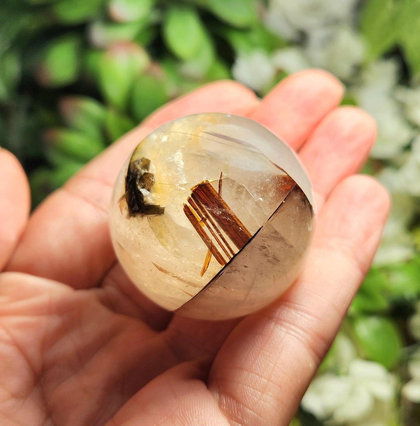Rutilated Quartz Sphere
